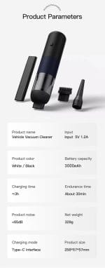 Portable 4000Pa Car Vacuum Cleaner with HEPA Filter - Image 9