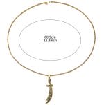 Scimitar Zulfiqar Sword Pendant Necklace – Stainless Steel Enamel Amulet Chain - Image 3